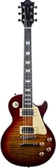 EKO GUITARS - Chitarra Elettrica LS-300, Corpo in Pioppo, Manico in Acero, Tastiera in Resina Eko WPC, 2 Pickup Humbucker, Ponte Tune-O-Matic, 22 Tasti, Scala Standard, Colore Cherry Sunburst