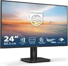 PHILIPS Monitor 24E1N1100A 24 pollici 1920x1080, FHD, 120Hz, IPS Panel, 4ms GtG, Speakers, (HDMI1x 1.4) Nero