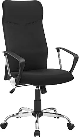 SONGMICS Sedia Ufficio Ergonomica, in Tessuto Traspirante | Supporto Lombare Sedia Ufficio, 64 x 64 x (119-129) cm, Nero Inchiostro, Collezione KIME OBN034B01