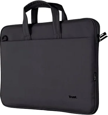 Bologna Slim Borsa per Laptop fino a 16 Pollici con Tracolla, Nero | Custodia per Viaggio Lavoro Ufficio Scuola