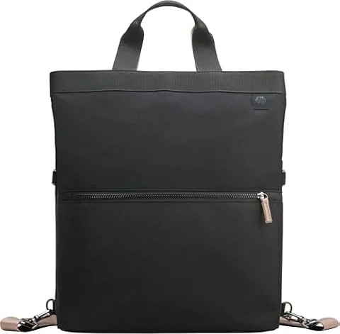 HP Borsa-Zaino Convertibile in Tracolla, Adatta per PC fino a 14,1" di Diagonale, Creata con Plastica Riciclata, Tasca dotata di Blocco RFID, Resistente all'Acqua, 18 L, Nera