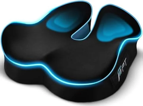 POOTACK Cuscino Sedia Ufficio, Memory Foam Cuscino per Sedia da Ufficio | Cuscini per Sedie, Antiscivolo, Rivestimento Lavabile, Ideali per Gaming e Smart Working