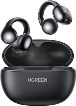 UGREEN HiTune S3 Cuffie Bluetooth Auricolari Sport con Clip Aperta ENC 30H | Bluetooth 5.4 Cancellazione del Rumore ENC Hi-Fi Stereo e Bassi Profondi Ricarica Rapida USB C IPX5 Impermeabile Nero