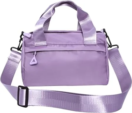 Mini borsa da palestra borsa sportiva regolabile piccola borsa da viaggio con tracolla staccabile Tote da palestra per donne uomini borsa a tracolla portatile fitness per sport viaggi, Viola, Mini,