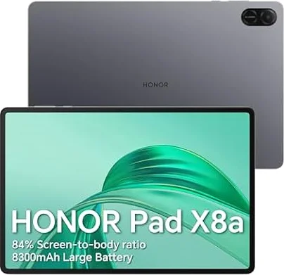 HONOR Pad X8a Tablet 11" 4+128GB Espandibile 1TB 4 Altoparlanti 8300mAh | Schermo FullView 90Hz Anti-Grotte, Corpo in Metallo Sottile 7,25mm, 4 Altoparlanti, Snapdragon 680, MagicOS 8