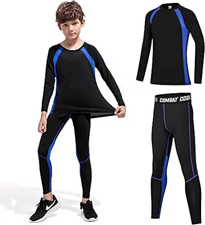 Intimo Termico Bambino Calcio, Bambini Tuta Termica Maglia e Pantaloni
