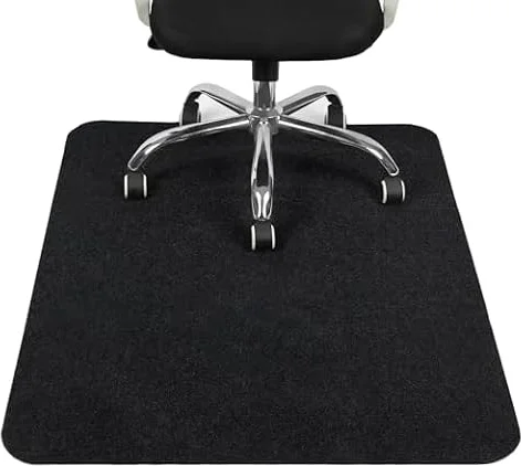 COSYLAND Nero Tappeto Sedia Ufficio, Tappeto Salvapavimento, Tappeto Sedia Gaming/Tappeto Ufficio, Tappeto Per Sedia Con Ruote 120cm x 90 (4'x3'), Tappeto Gaming Pavimento