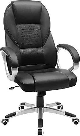 SONGMICS Sedia da Ufficio, Ergonomica, Altezza Regolabile | Sedia da Ufficio, Nero Inchiostro, Collezione STEVON OBG22B
