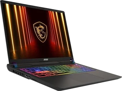 MSI Vector A16 HX, laptop da gioco, display QHD+ 240 Hz, AMD Ryzen 7 8840HX, NVIDIA GeForce RTX 5070 Ti, 16 GB DDR5, 1 TB SSD, Windows 11 Home, tastiera QWERTZ, Cosmos grigio, A8WHG-018