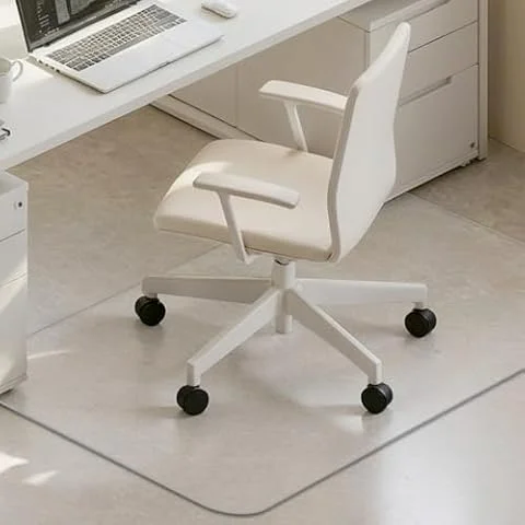 COSYLAND Tappeto Sedia Ufficio Salvapavimento in PVC, 120 x 120 cm | Protegge parquet e pavimenti duri dai graffi, superficie stabile sotto le ruote, riduce il rumore della sedia