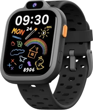 BIGGERFIVE Smartwatch Bambini Bambina 3-14，1,8" Fitness Tracker Orologio | Contapassi, Frequenza Cardiaca, Resistente all'Acqua IP68, Monitor del Sonno, Giochi Puzzle, Musica, video e foto
