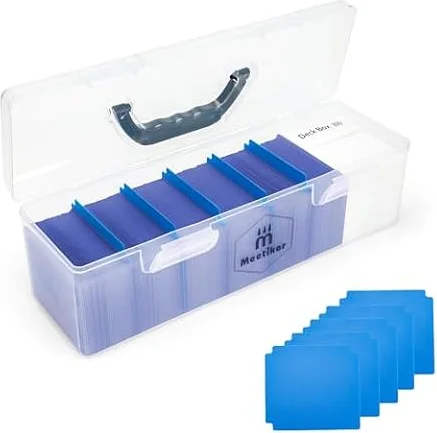 Meetikar Scatola di carte da collezione per carte con caricamento superiore, con 5 separatori per carte da collezione, compatibile con 1000+ MTG, TCG, Yugioh, scatola per carte sportive (1)