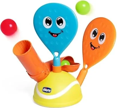 Chicco Padel Set, Gioco elettronico Padel, Include Due Racchette e 4 Palline, Allena la coordinazione Manuale e la motricità fine, Giochi Sportivi, 3-5 Anni