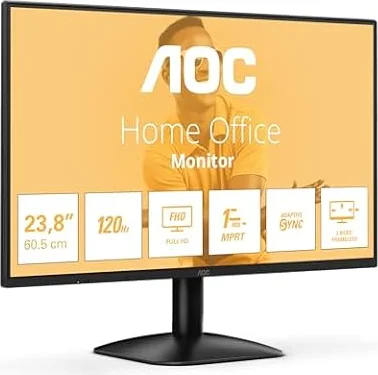 AOC 24B31H - Monitor Full HD da 24 pollici, 120 Hz, sincronizzazione adattiva dell'immagine 1920x1080, 1x D-Sub, 1x HDMI 1.4 nero, 24 inch FHD IPS, 100 Hz, No Altoparlanti