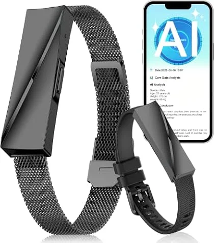 Ruopoem Fitness Tracker con analisi salute AI, 170+ modalità sportive, contapassi, GPS IP68 Bluetooth, monitor sonno, frequenza cardiaca e SpO2, orologio fitness donna per Android/IOS