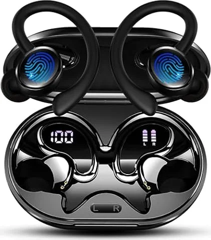 Cuffie Bluetooth Sport, Auricolari Bluetooth 5.4 HiFi Stereo, 32 EQ via App | 62 Rumori Bianchi, 50 Ore Cuffie Wireless, Cancellazione Rumore Mic, Cuffiette Bluetooth IP7 Impermeabil per Running Palestra