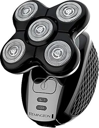 Remington Rasoio elettrico per uomini calvi (5 testine di taglio, risultati ravvicinati della pelle (0,2 mm), impermeabile, rifinitore per dettagli, durata 50 minuti, tasca per capelli facile da