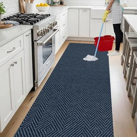 parpyon Tappeto passatoia cucina LAVABILE Lucy - ANTISCIVOLO aderisce perfettamente a terra non piega si pulisce con straccio - tappeti casa moderno (50X120, 06)