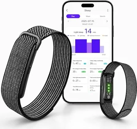 Smart Band Fitness Tracker Senza Schermo 176 Sport Sonno Uomo Donna | Monitoraggio 24/7 di Cuore, SpO2, Pressione e Sonno. Analisi AI, Ciclo Femminile, Interazione Coppia. App Gratuita.
